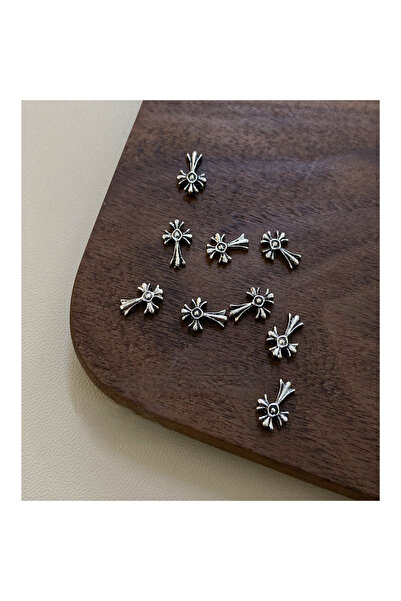 delis 3D Marquise Nail Art Decoration, Silver