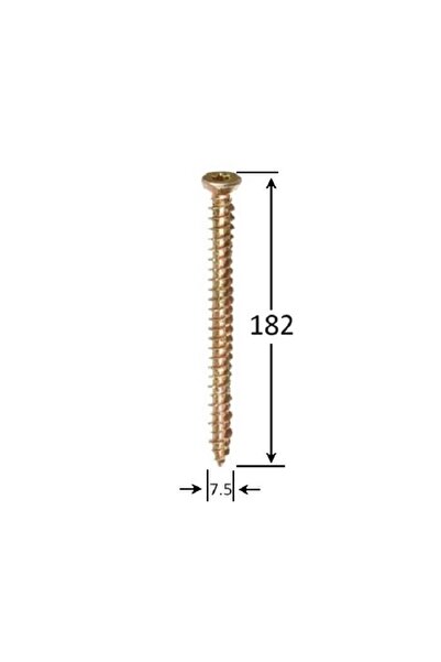 seda Window Mounting Screw 7.5x182 Yellow TX30 - 100pcs/box