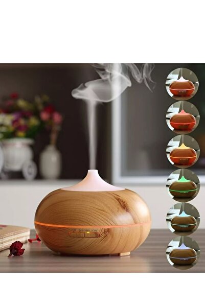 Mi VAZA 500ML Aromatherapy Essential Oil Diffuser Wood Grain Remote Control U...