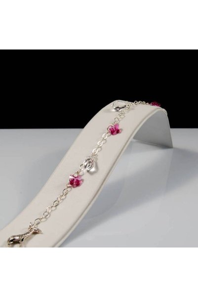 Ravisant Brățară din lanț de argint cu cristale Swarovski și fluturi