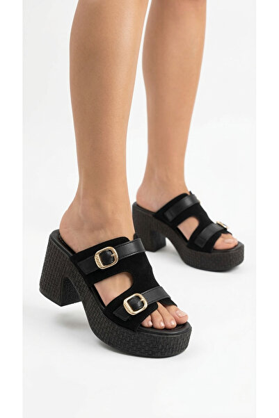 Limeo Double Buckled Stripes on the Side, Open Front, Women's High Straw Look...