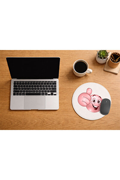 Borambalaj Round Mouse Pad Emoji Pattern