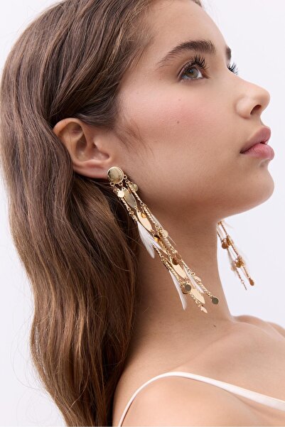 Stradivarius Dokulu sallantılı küpe