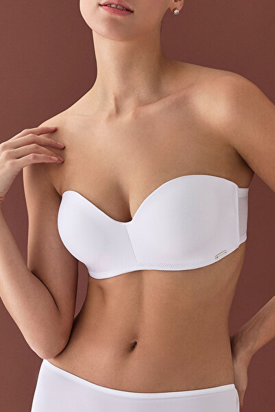 Intense Lingerie Lotus 1700 Destekli Push-Up Straplez Sütyen