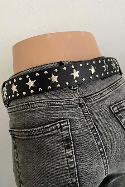 Köstebek Siyah Star detaliu cu ținte Y2K curea