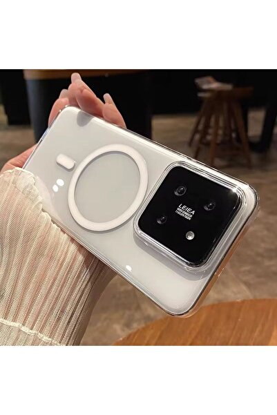 Noppax Mi 14T Pro uyumlu mika magsafe özellikli şeffaf sararmaz lüx sert kılı...