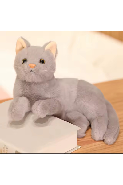 Empressco peluş kedi oturan kedi peluş oyuncak uyku arkadaşı kedi gerçek kedi...