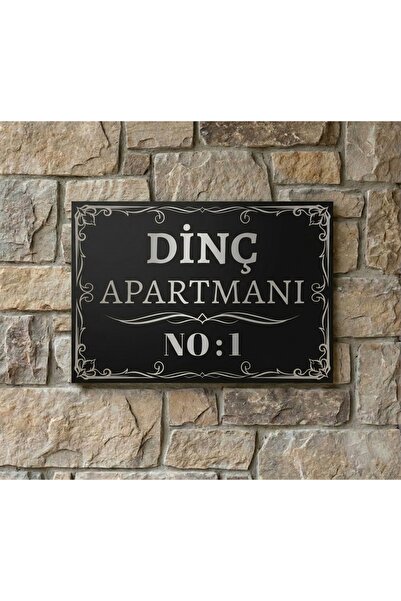HobiShop Kişiye Özel Metal Kapı Levhası – Apartman Kapı Tabelası 20x30 cm – İ...
