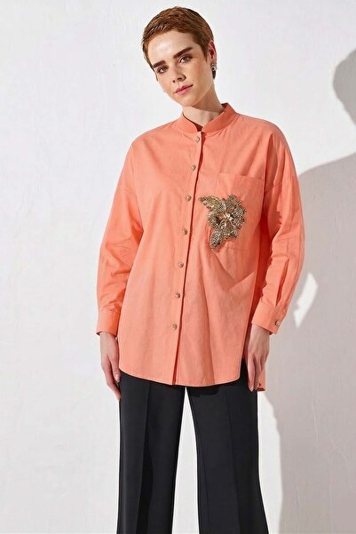 Kayra Women's Waist Knot Detail Cotton Midi Tunic