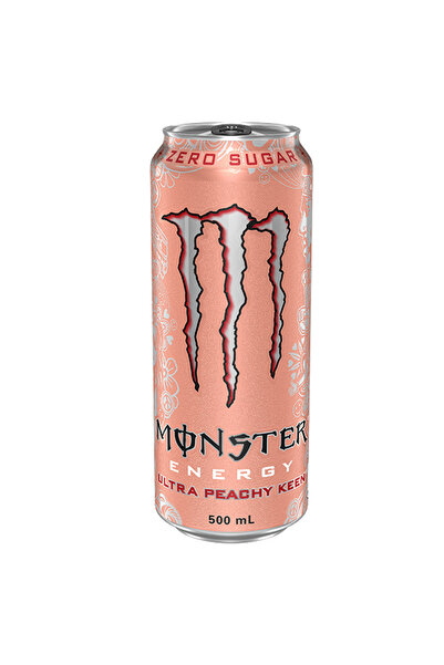 MONSTER نكهة الخوخ الفائقة من كين، خالية من السكر، ٥٠٠ مل