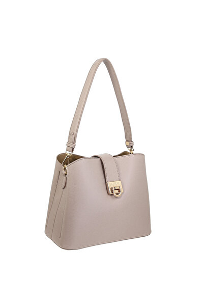 David Jones حقيبة كتف وحزام نسائية باللون البيج