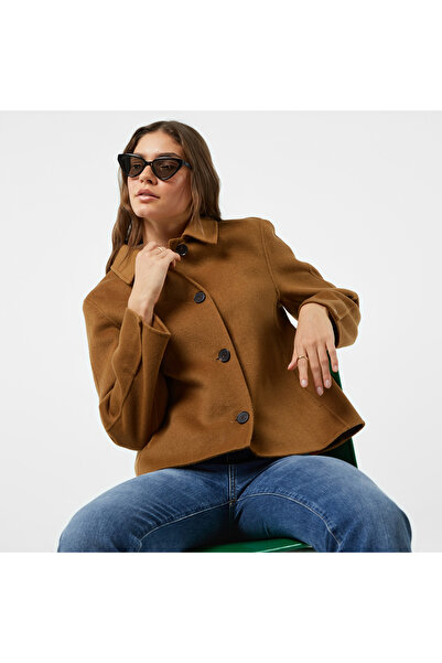 Tommy Hilfiger Wool Blend Short Kadın Kahverengi Trençkot