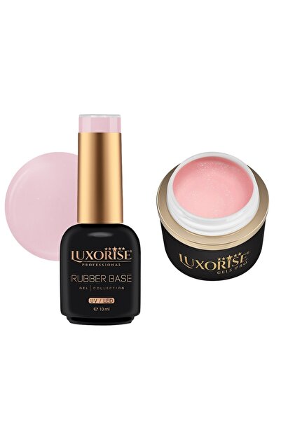 LUXORISE Construction Gel and Rubber Base Set, Blush -