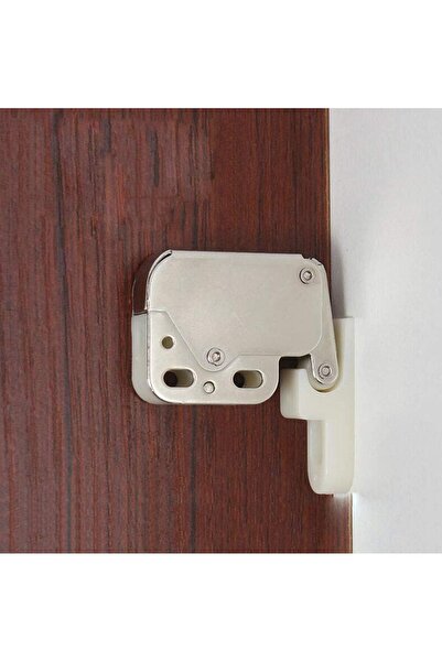 WANLIAN (عبوة من 4 قطع) نظام قفل زنبركي أوتوماتيكي، قفل ضغط يعمل باللمس، مزلا...