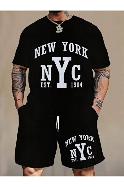 kahire NYC STİL Baskılı Premium Oversize Takım