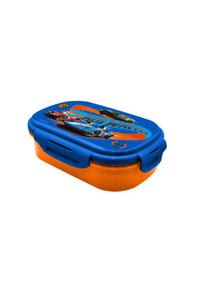 HOT WHEELS Cutie sandwich din plastic cu tacâmuri, 22,5x14x6,5 cm Albastră