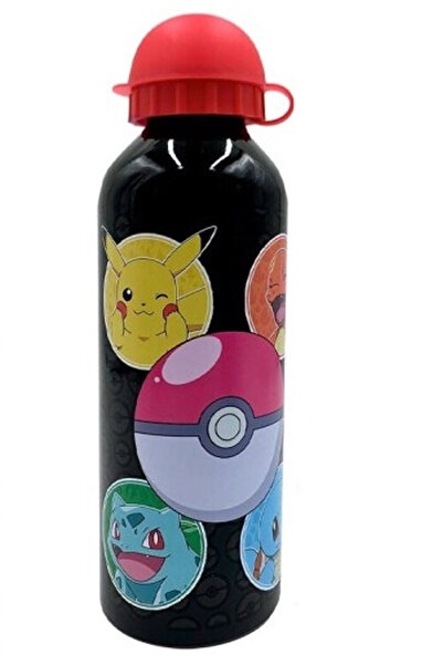 Pokemon Sticlă de apă Pokémon din aluminiu 500 ml, 21 x 7 x 7 cm, neagră
