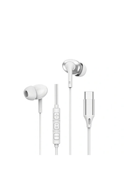 WIWU EB318 Stereo Wired Type-C Earbuds - White