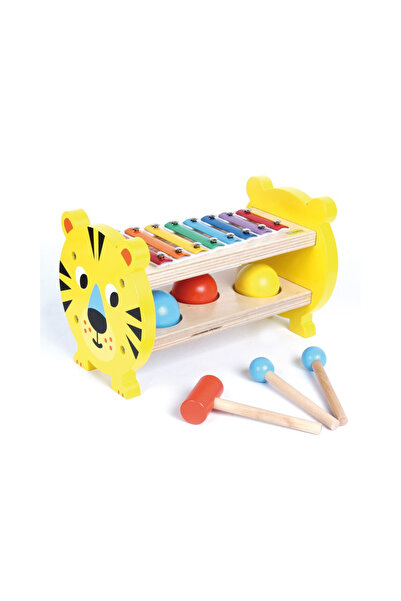 ANDREU TOYS Xilofon multifuncțional Tiger, multicolor, 3 ani
