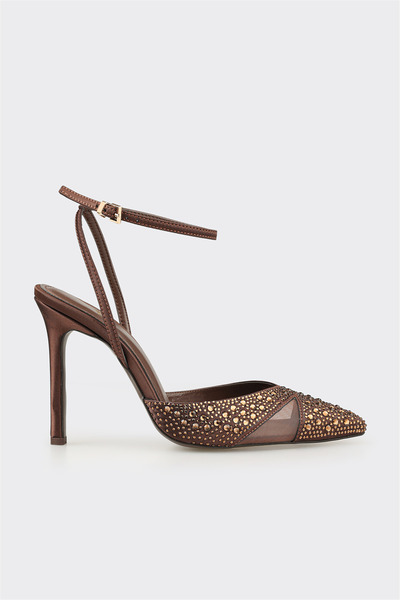 Elle Shoes Kahve Kadın Klasik Topuklu Ayakkabı