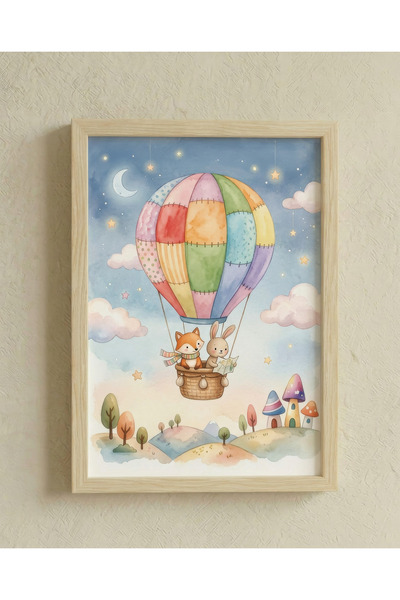 huhuli Montessori Educational Chart Wooden Framed Chart Baby Kids Room Wall D...