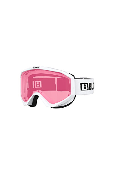 BLIZ Liner Beyaz Çerçeve Pembe Lens Kayak Gözlüğü