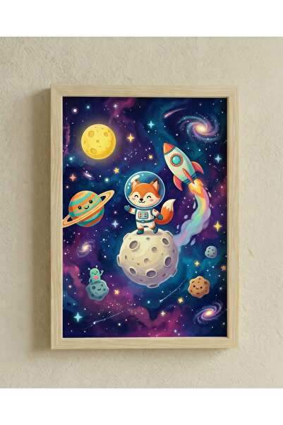 huhuli Montessori Educational Chart Wooden Framed Chart Baby Kids Room Wall D...