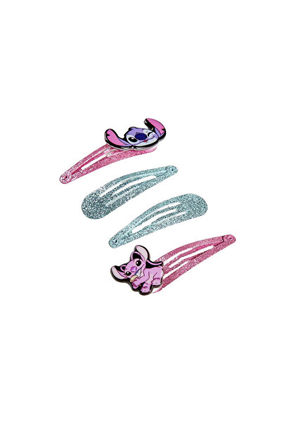 Lilo & Stitch Set of 4 glitter hair clips Pink