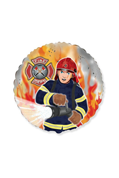 Fireman Sam Balon folie, Pompierul Sam, 46 cm Roșu
