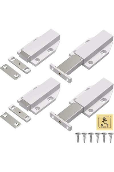 Jiayi Magnetic Push Latch Heavy Duty 4 Pack Push to Open Cabinet Hardware Mag...