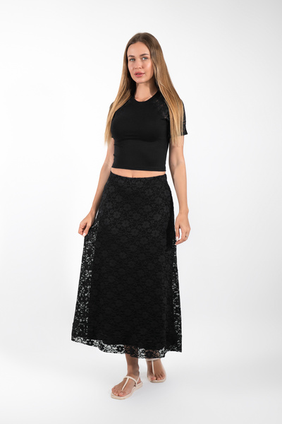 Oq Lace Pieces of Lined Elastic Waistband Esne Stretchy K