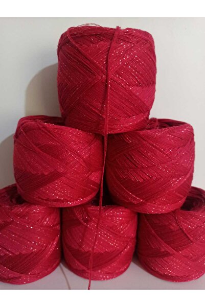 İPEK YÜN İPLİK DÜNYASI Koton (Italian Mercerized) Knitting Yarn (Red) Sim Mix...