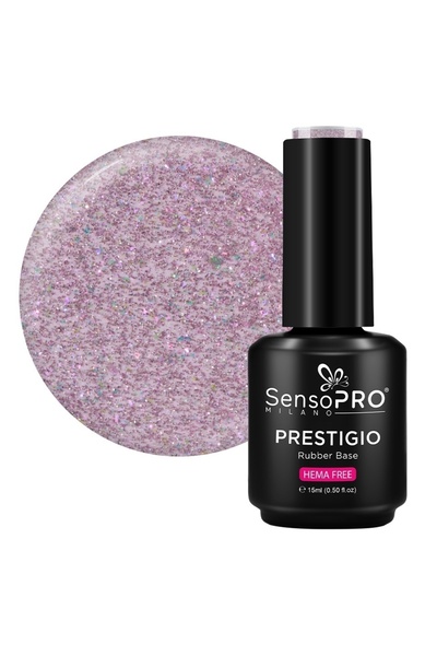 SensoPRO Milano Rubber Base PRESTIGIO - Mystic Glitter 15ml