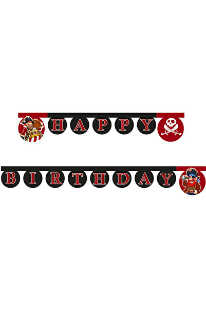 Procos Ghirlandă decorativă Insula Piraților, semn La mulți ani FS, 200 cm Negru