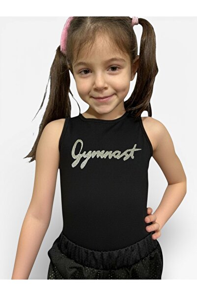 She Can Wear Yüzücü Atlet Siyah Gümüş Simli Gymnast