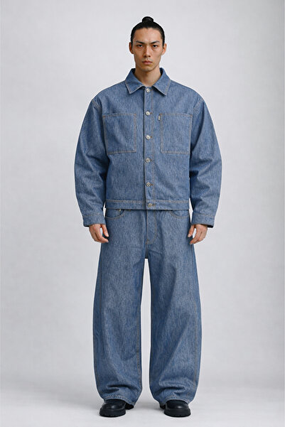 ATE STUDIOS Yoroi 鎧 Raw Wash Transitional Denim Baggy Pants Jeans Jacket Set