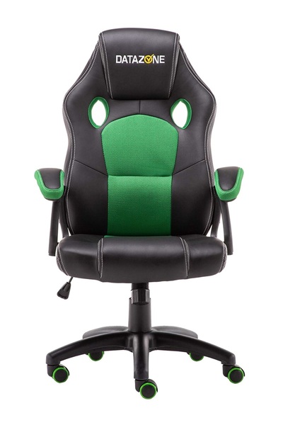 Datazone كرسي مريح قابل للتعديل و مسند رأس مخصص للألعاب الاكترونية لون أسود و...