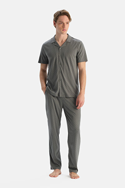 Dagi Multicolor Geometric Patterned Shirt and Pants Set