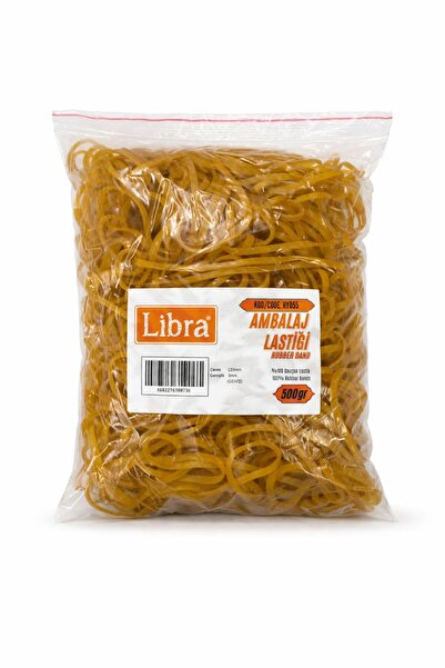 Libra 500 gr Kauçuk Kalın Ambalaj Lastiği – Kilitli Poşet Paket (120 mm x 3 mm)