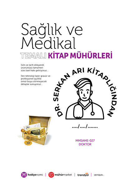HEDİYENOMİ MühürMarket > ختم كتاب الطبيب الصحي والطبي - ختم الكتاب > MMSAME-027