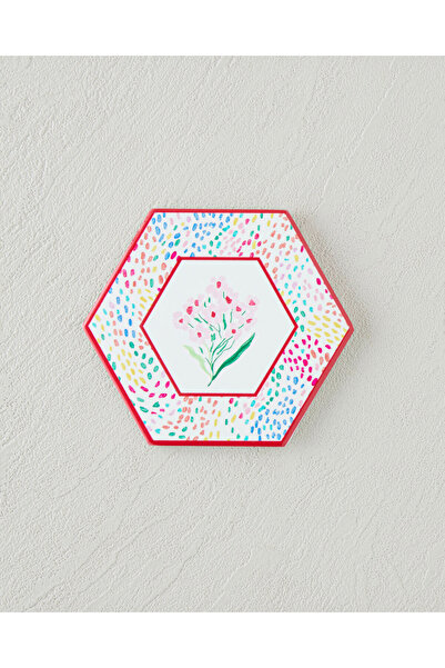 English Home Blossom Frame Seramik Bardak Altlığı 11 cm Renkli