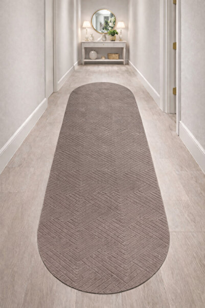 Merinos Rölyef Oval Kesim Joy Kaymaz Yıkanabilir Salon Mutfak Koridor Yolluk ...