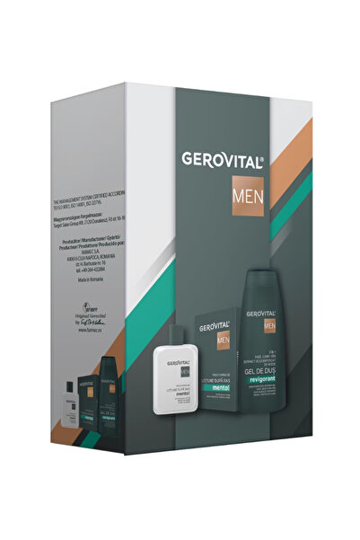 GEROVITAL Pachet cadou Men: Lotiune dupa ras, 100 ml + Gel de dus revigorant ...