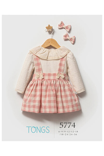 Tongs Baby بدلة سالوبيت حساسة للجسم للفتيات الصغيرات باللون الوردي 5774