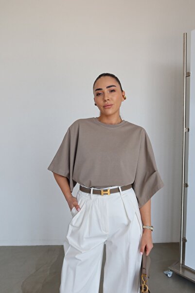 Özge Özgenç Yarasa Kol Oversize Tişört