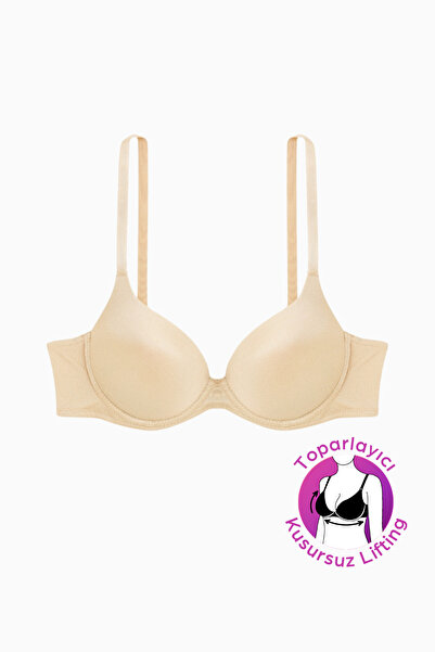 Weweus Mia - Padded Push Up, Perfect Lifting Gathering Bra - Skin - 2529