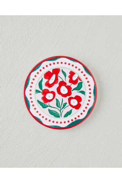 English Home Bright Parade Seramik Bardak Altlığı 10 cm Kırmızı - Yeşil
