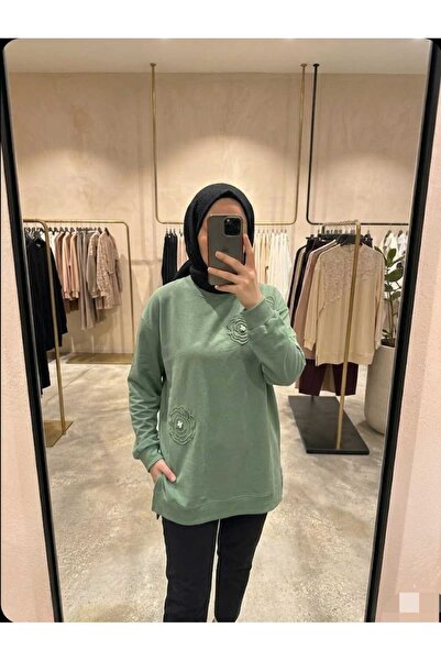 Azram Fashion kadın flora desenli tesettür tunik