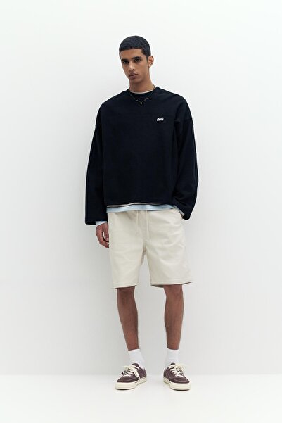 Pull & Bear Lastikli belli bermuda