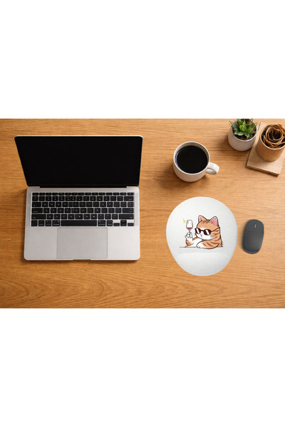 Borambalaj Oval Hand-Support Cat Mouse Pad